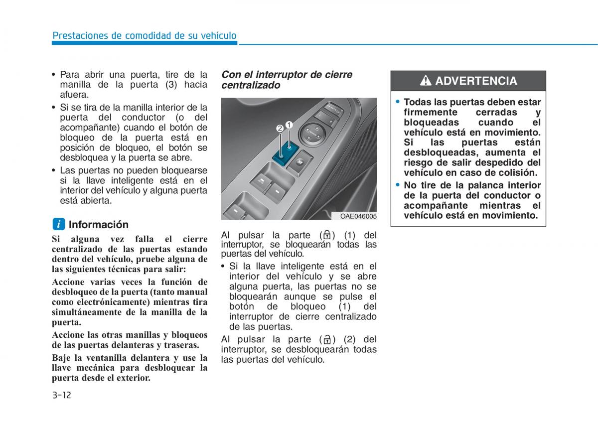 Hyundai Ioniq Electric manual del propietario / page 162