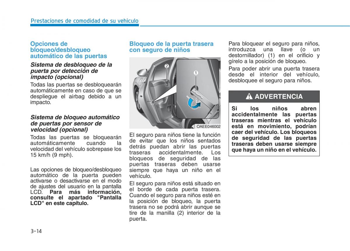 Hyundai Ioniq Electric manual del propietario / page 164