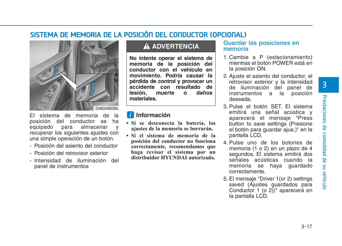 Hyundai Ioniq Electric manual del propietario / page 167