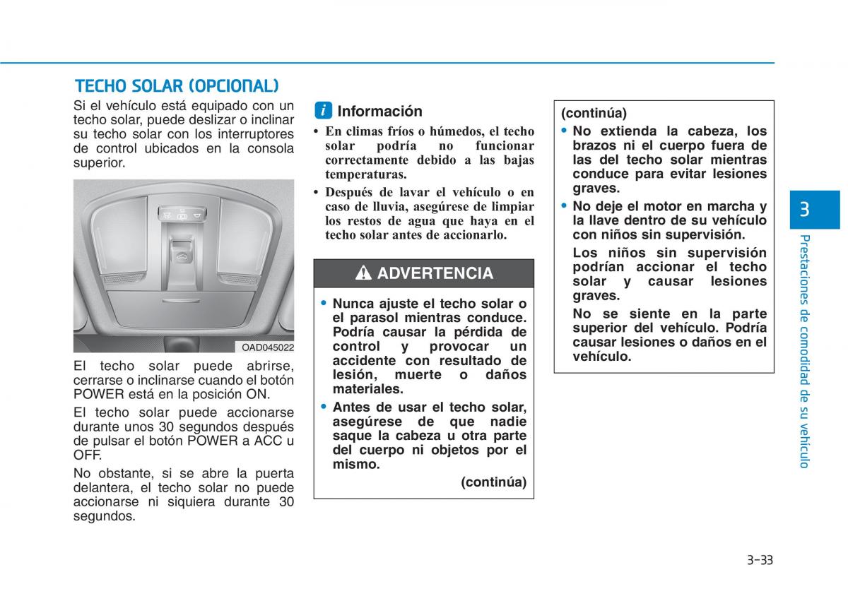 Hyundai Ioniq Electric manual del propietario / page 183