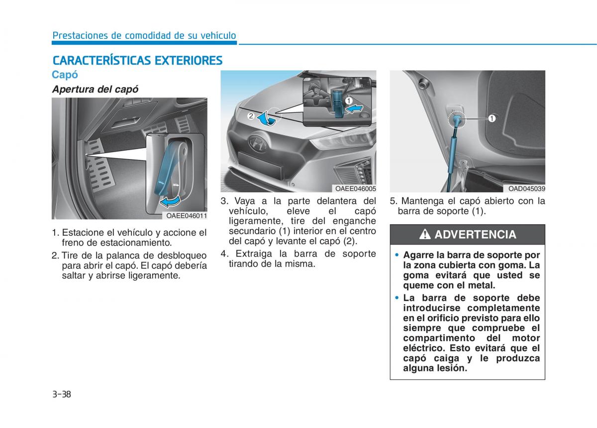 Hyundai Ioniq Electric manual del propietario / page 188