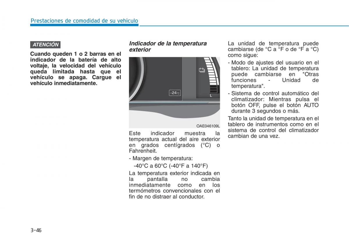 Hyundai Ioniq Electric manual del propietario / page 196