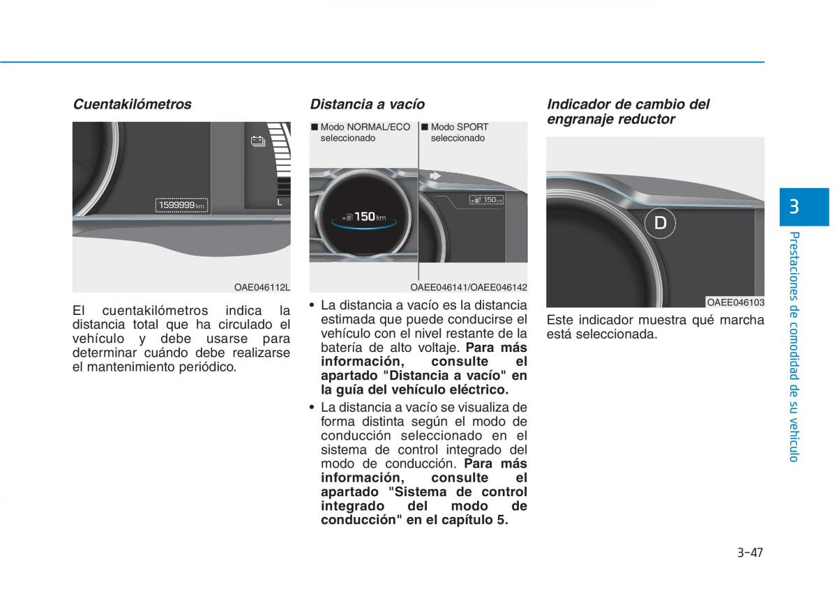 Hyundai Ioniq Electric manual del propietario / page 197