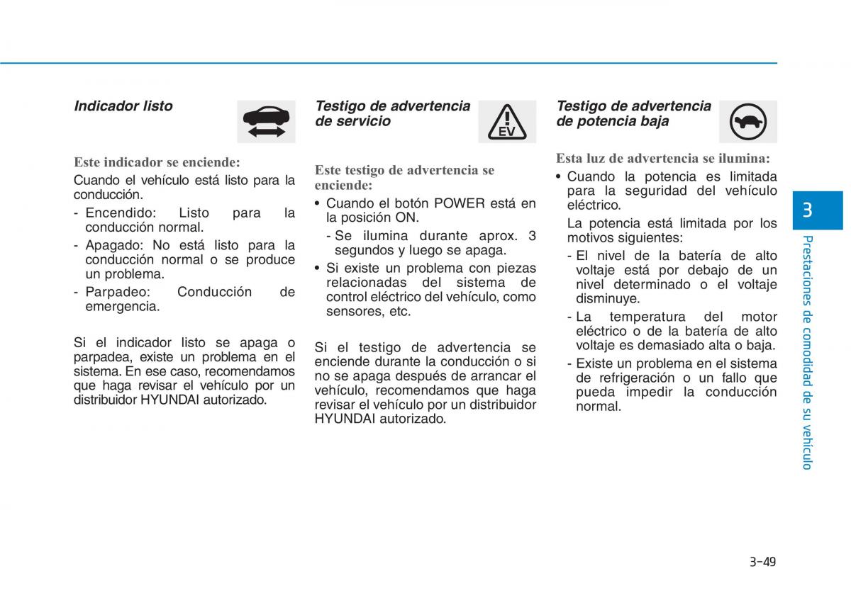 Hyundai Ioniq Electric manual del propietario / page 199