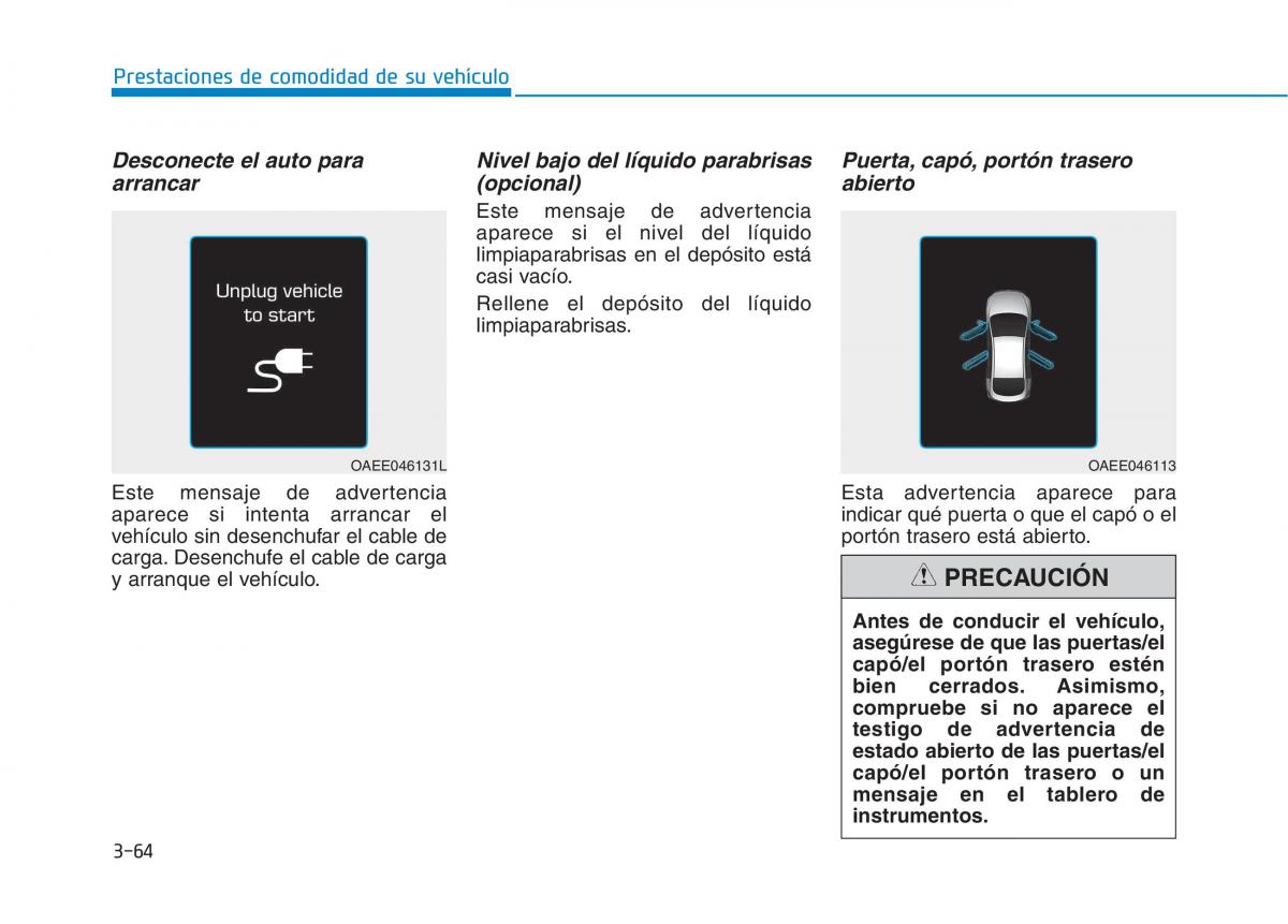 Hyundai Ioniq Electric manual del propietario / page 214