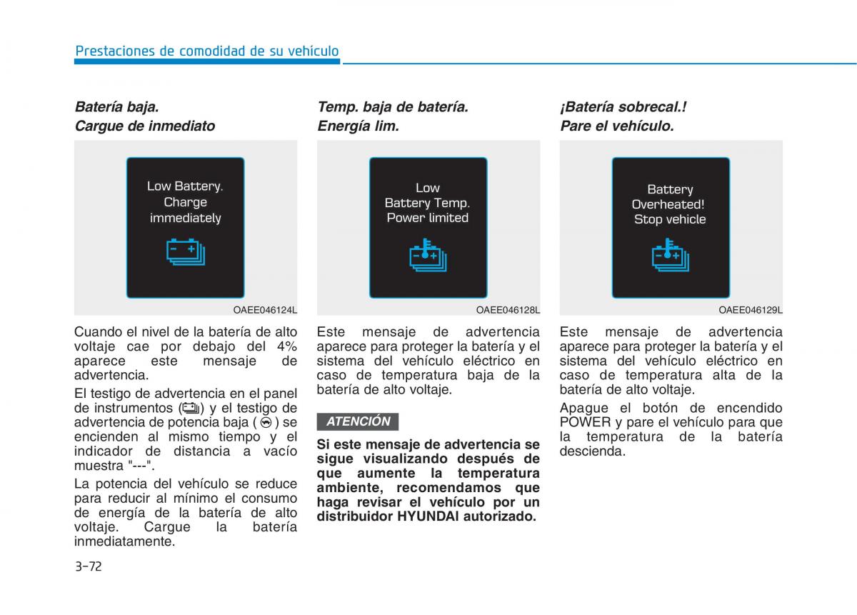 Hyundai Ioniq Electric manual del propietario / page 222