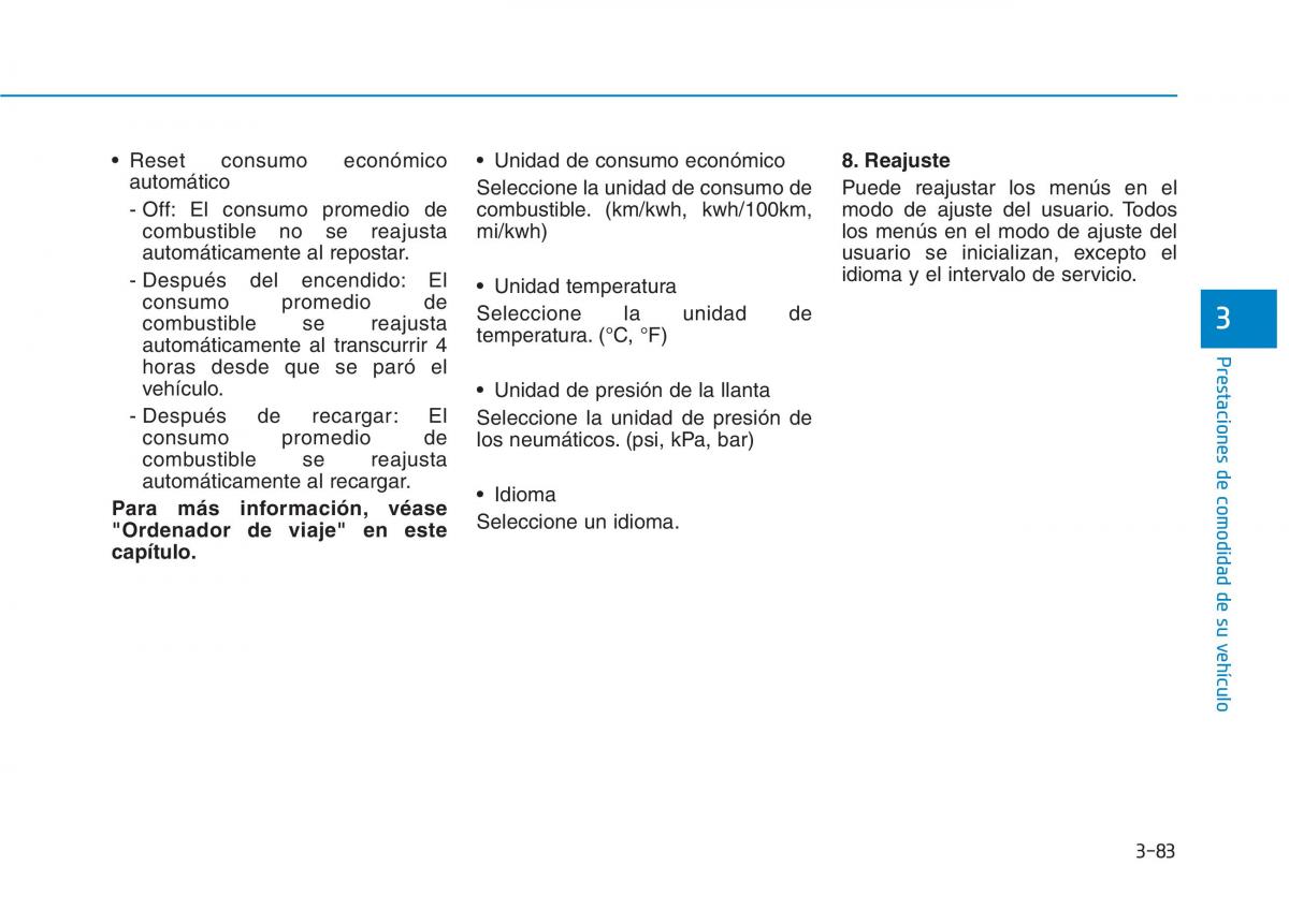 Hyundai Ioniq Electric manual del propietario / page 233