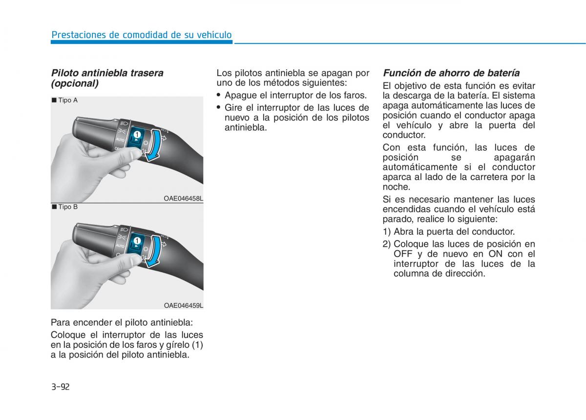 Hyundai Ioniq Electric manual del propietario / page 242