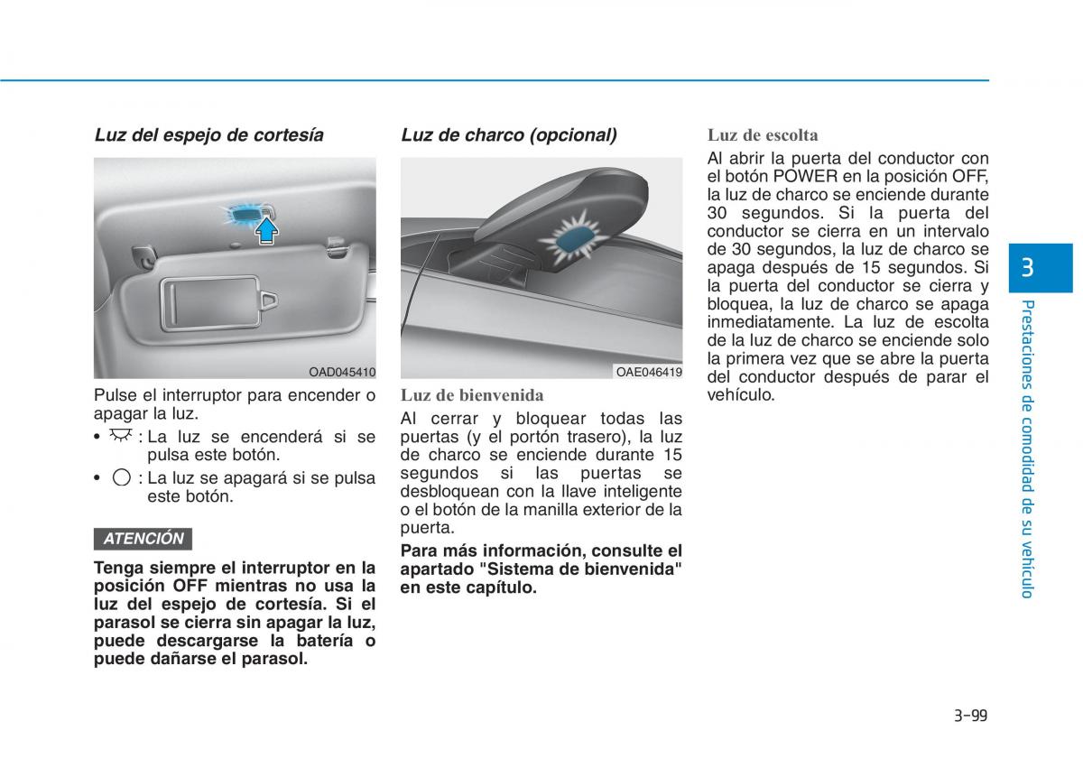 Hyundai Ioniq Electric manual del propietario / page 249