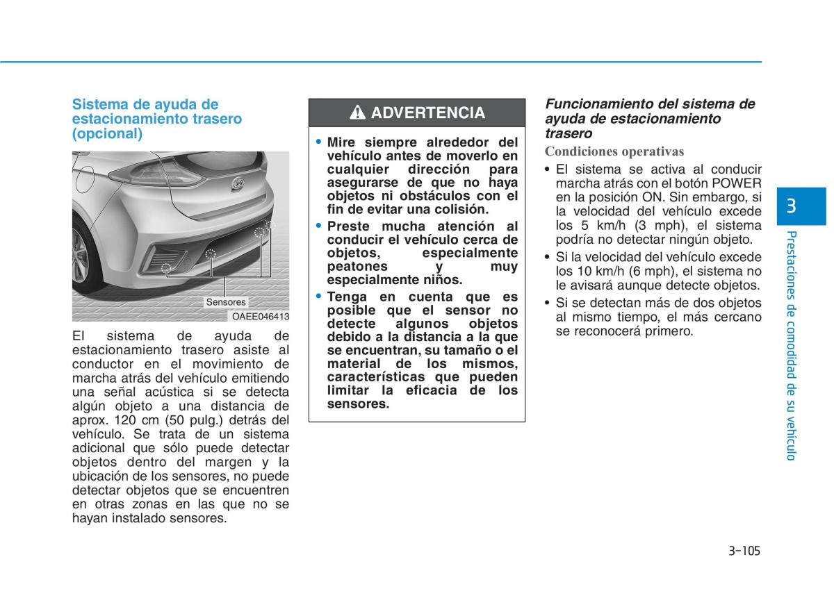 Hyundai Ioniq Electric manual del propietario / page 255