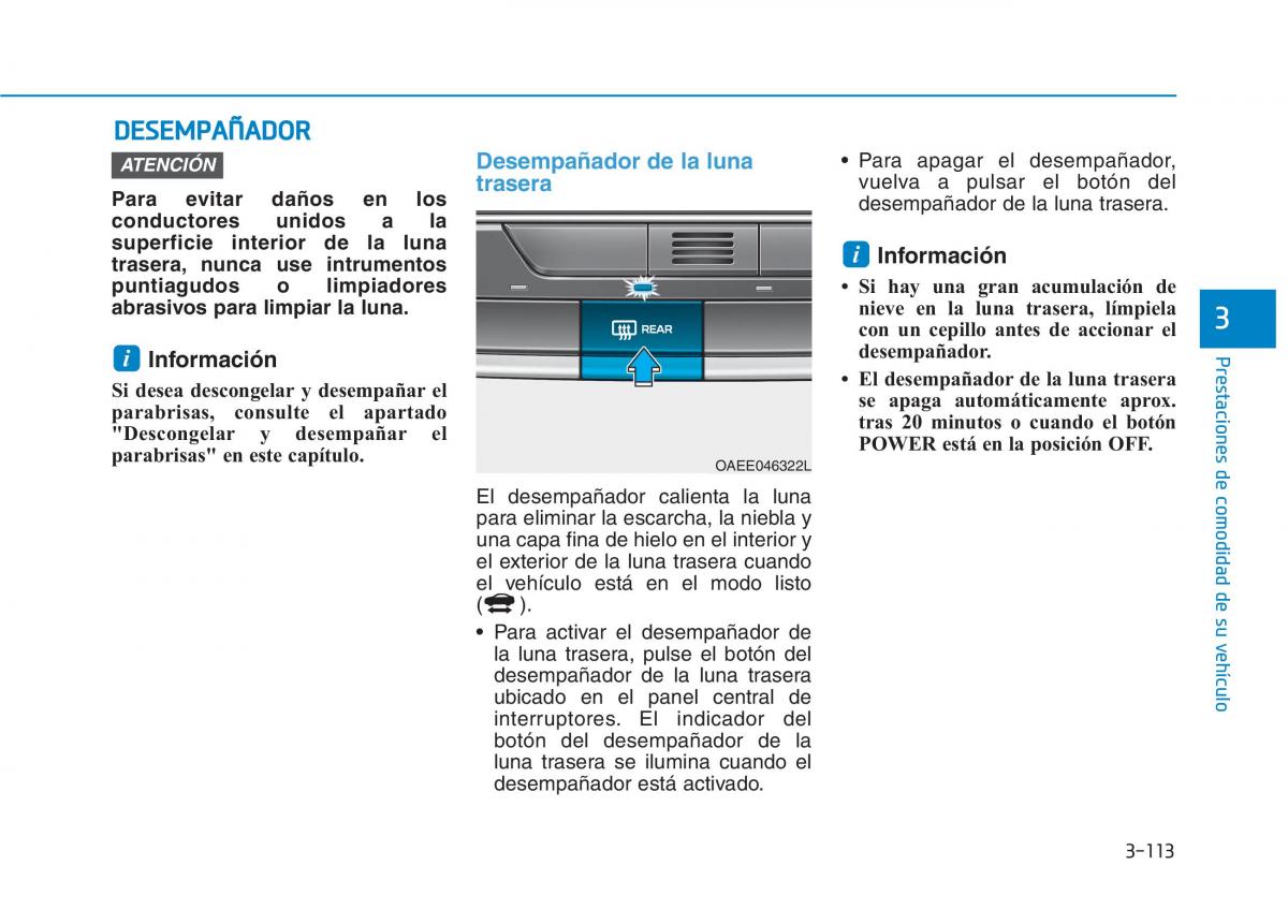 Hyundai Ioniq Electric manual del propietario / page 263