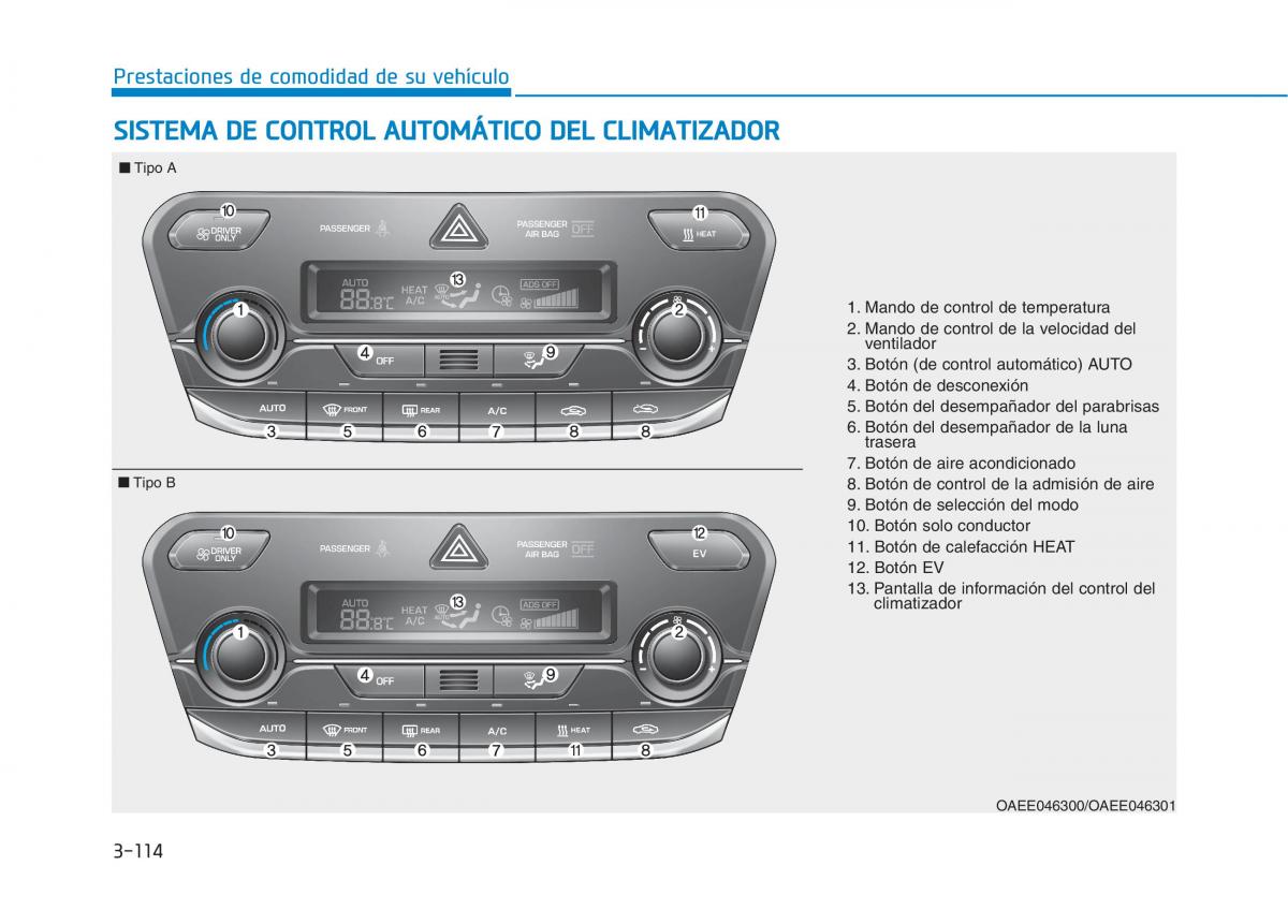 Hyundai Ioniq Electric manual del propietario / page 264