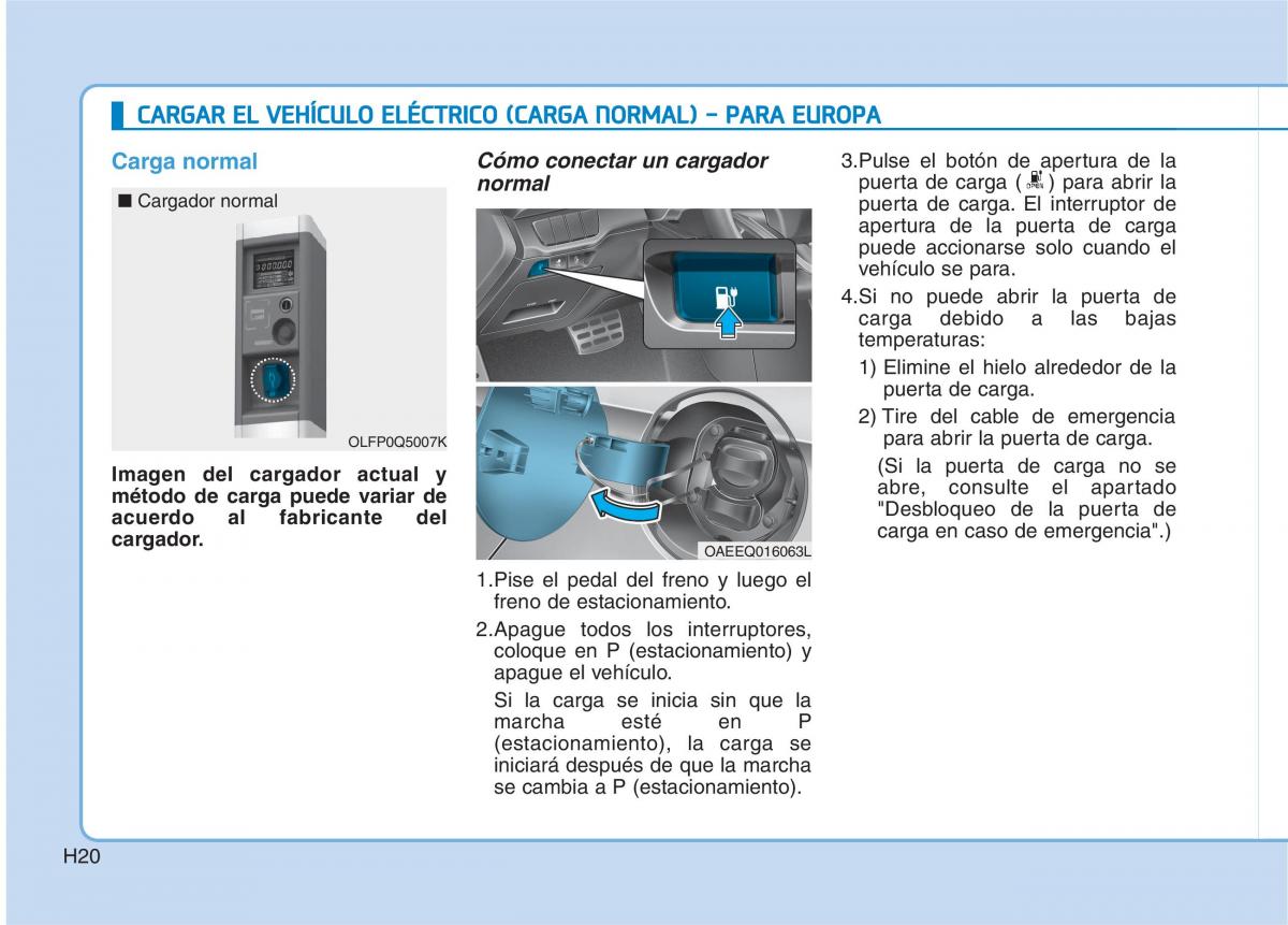 Hyundai Ioniq Electric manual del propietario / page 27