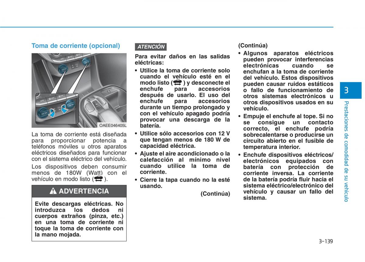 Hyundai Ioniq Electric manual del propietario / page 289