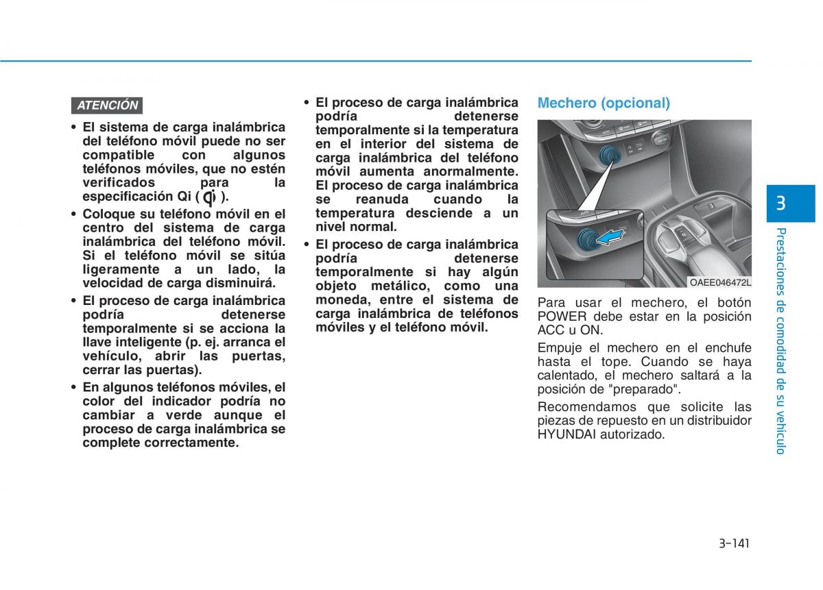 Hyundai Ioniq Electric manual del propietario / page 291