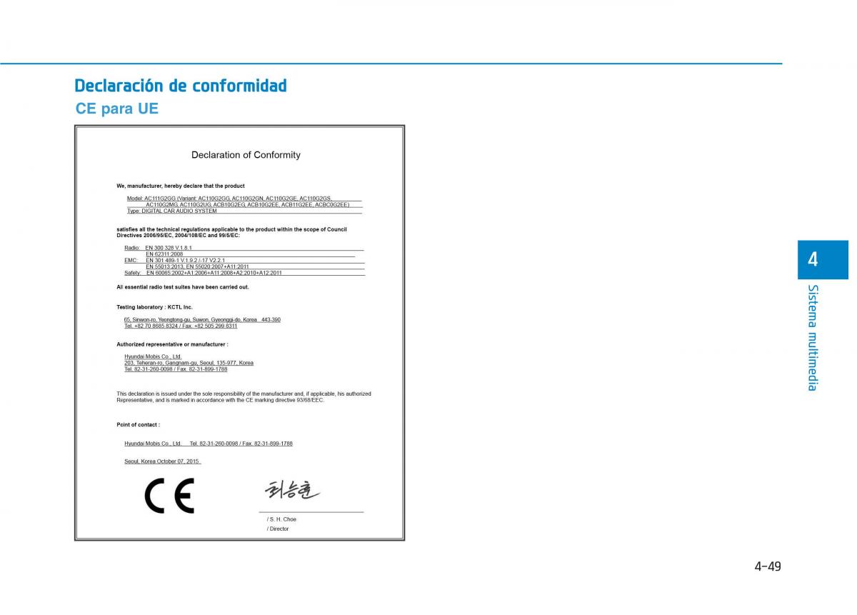 Hyundai Ioniq Electric manual del propietario / page 345