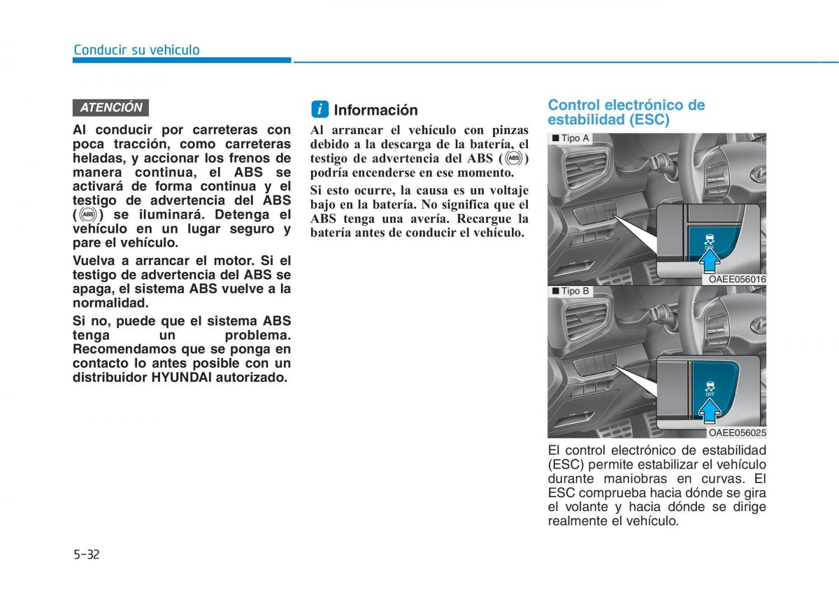 Hyundai Ioniq Electric manual del propietario / page 378