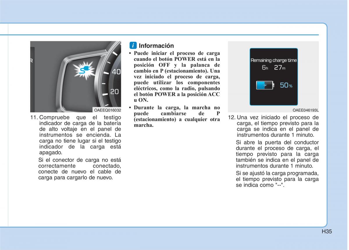 Hyundai Ioniq Electric manual del propietario / page 42