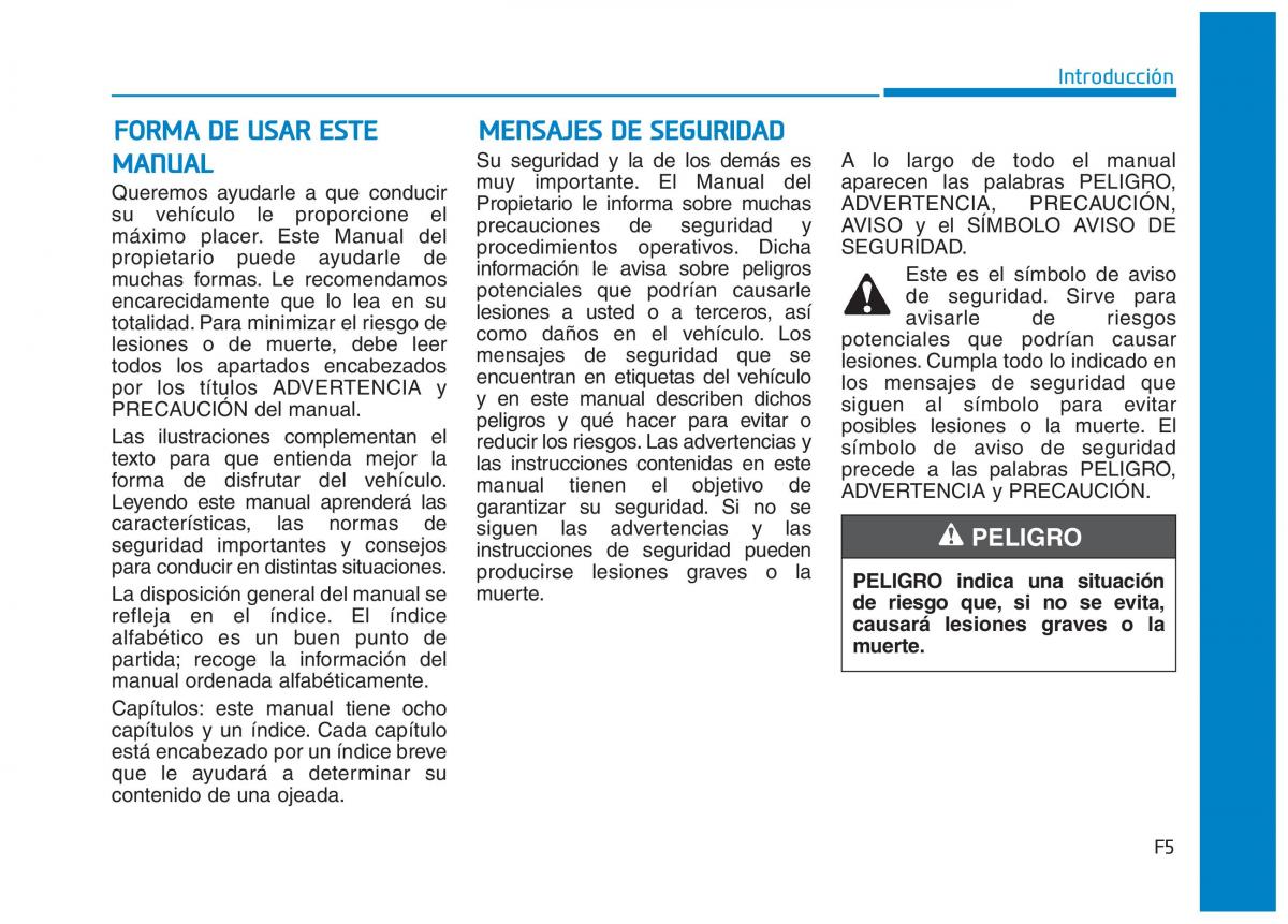 Hyundai Ioniq Electric manual del propietario / page 5