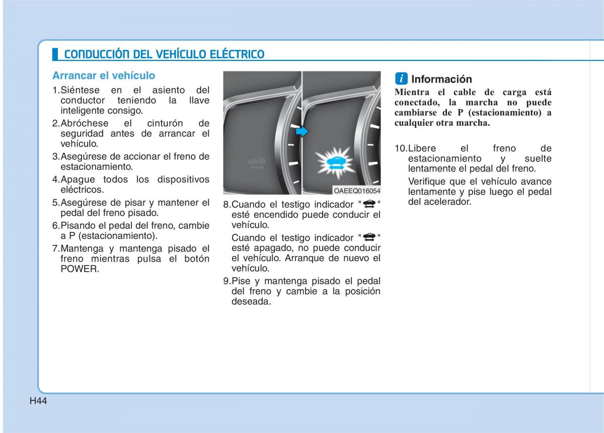 Hyundai Ioniq Electric manual del propietario / page 51