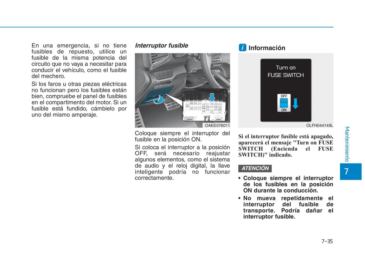 Hyundai Ioniq Electric manual del propietario / page 516