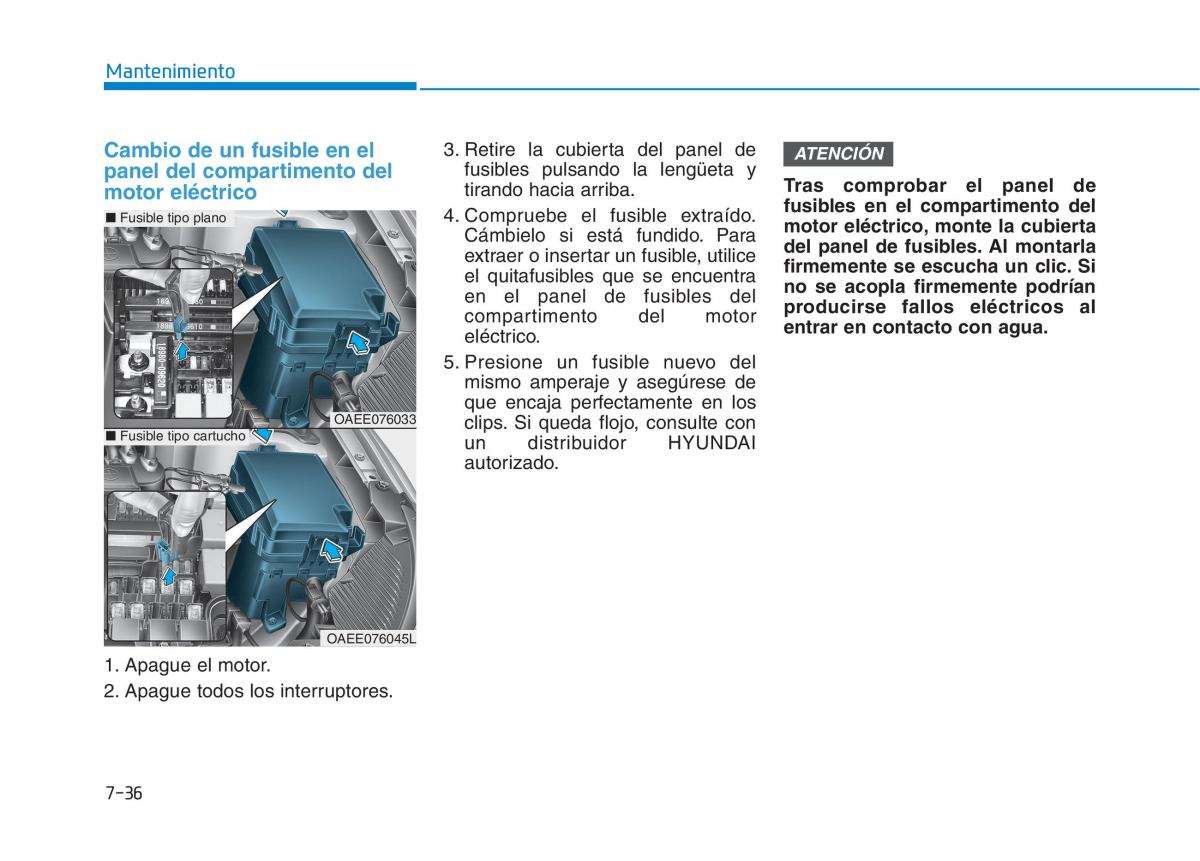 Hyundai Ioniq Electric manual del propietario / page 517