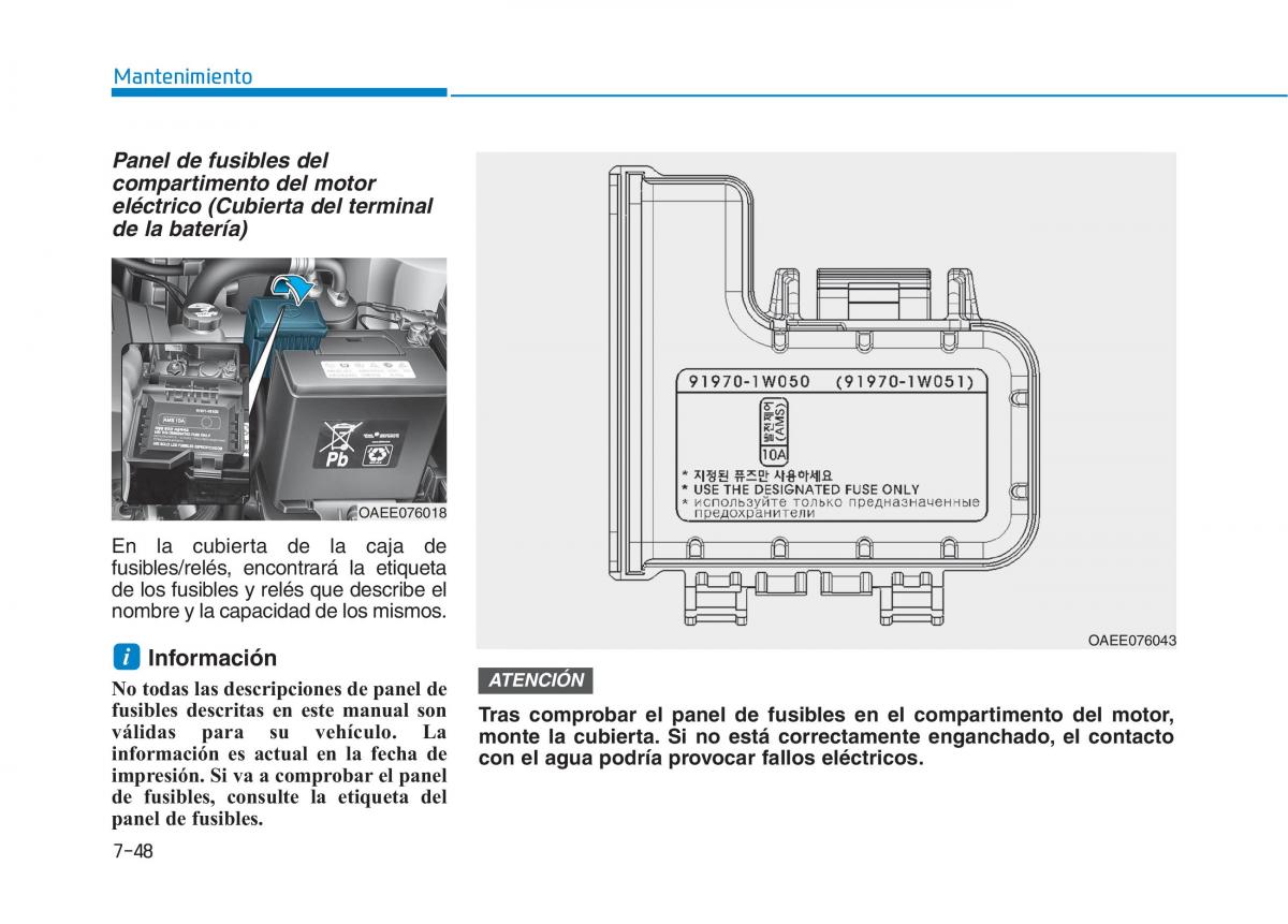 Hyundai Ioniq Electric manual del propietario / page 529