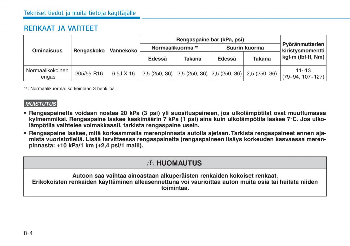 Hyundai Ioniq Electric omistajan kasikirja / page 547