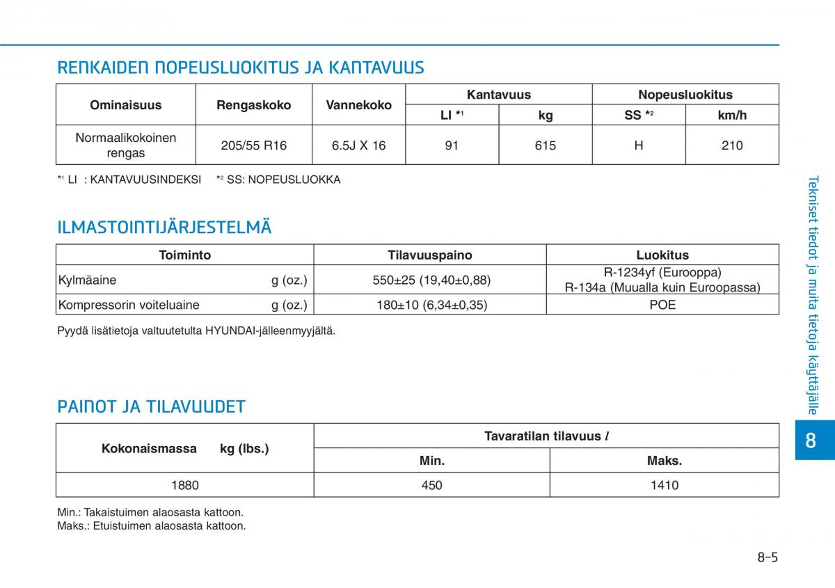 Hyundai Ioniq Electric omistajan kasikirja / page 548