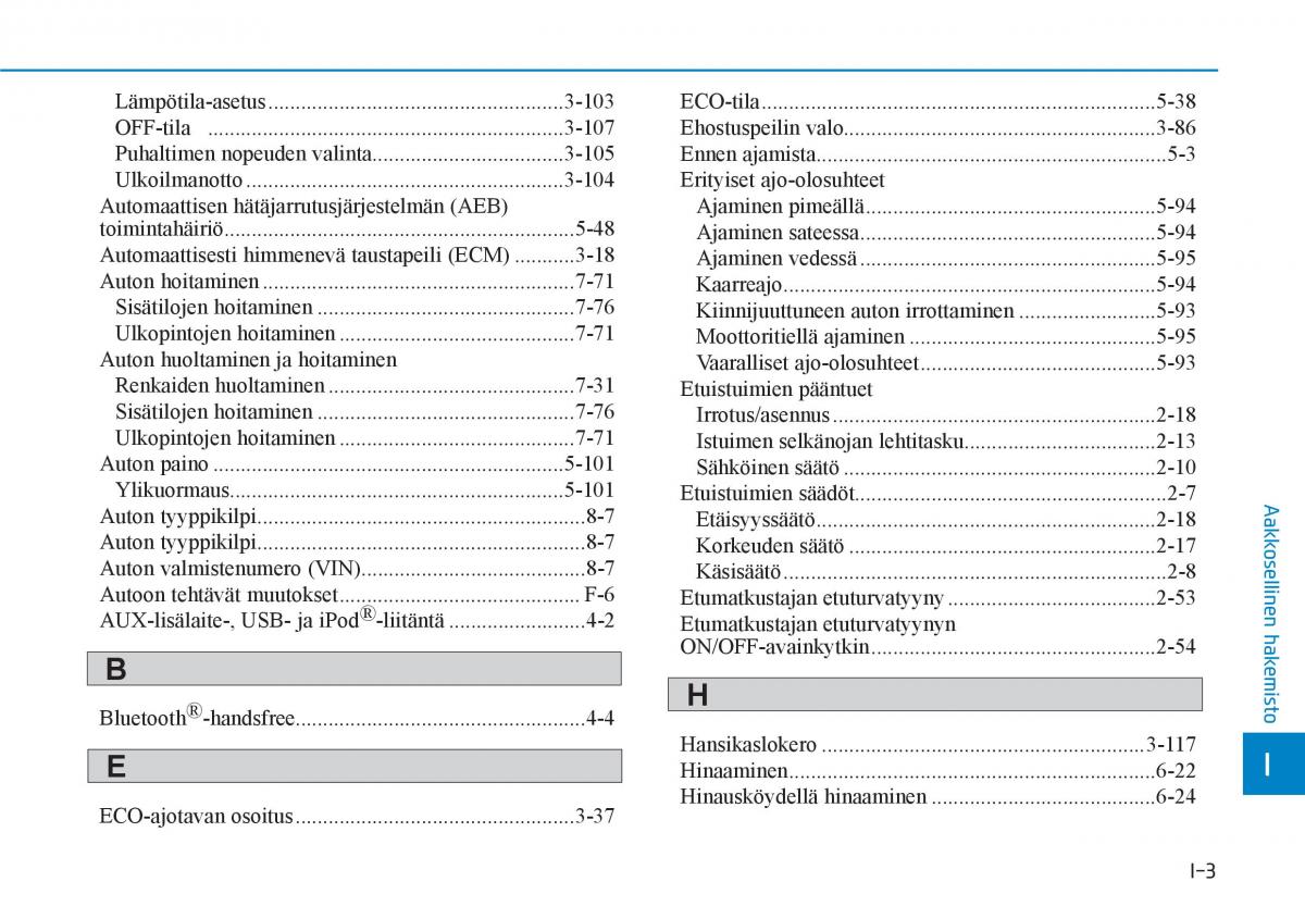 Hyundai Ioniq Electric omistajan kasikirja / page 555