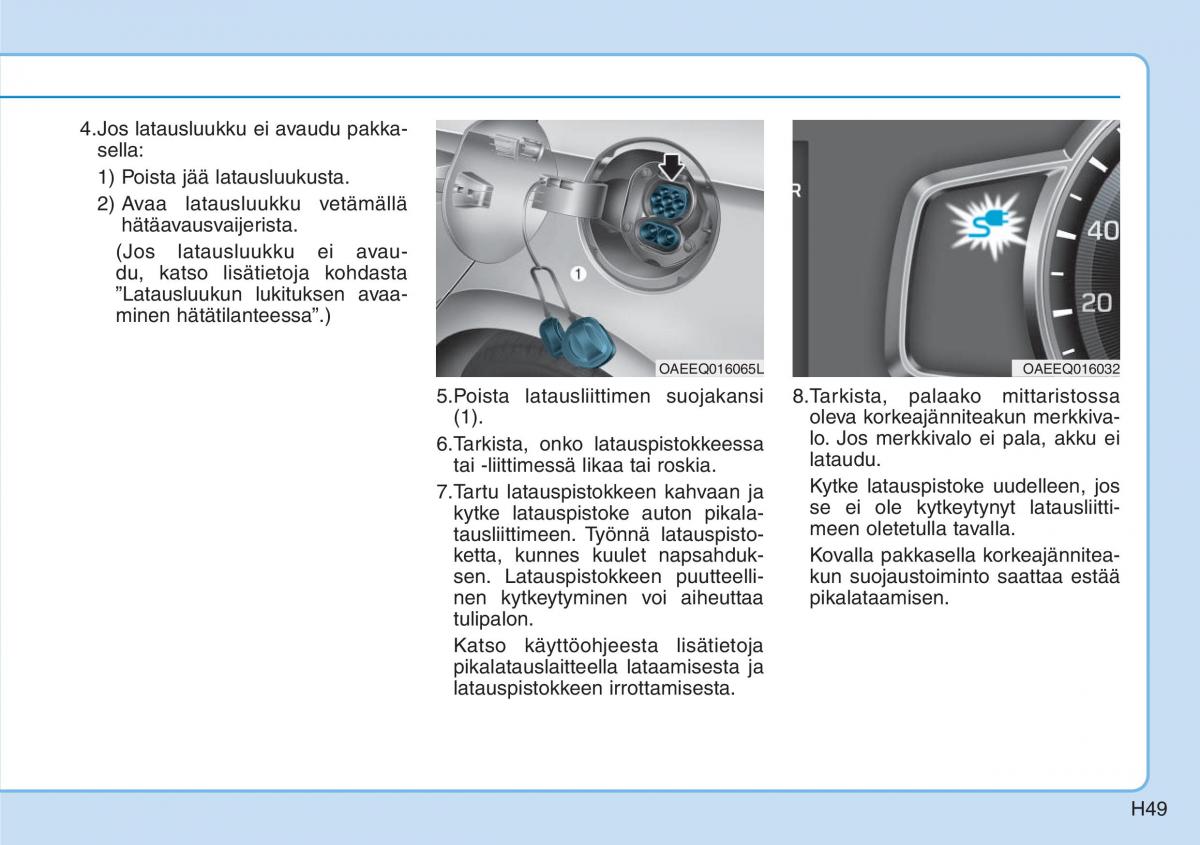 Hyundai Ioniq Electric omistajan kasikirja / page 56