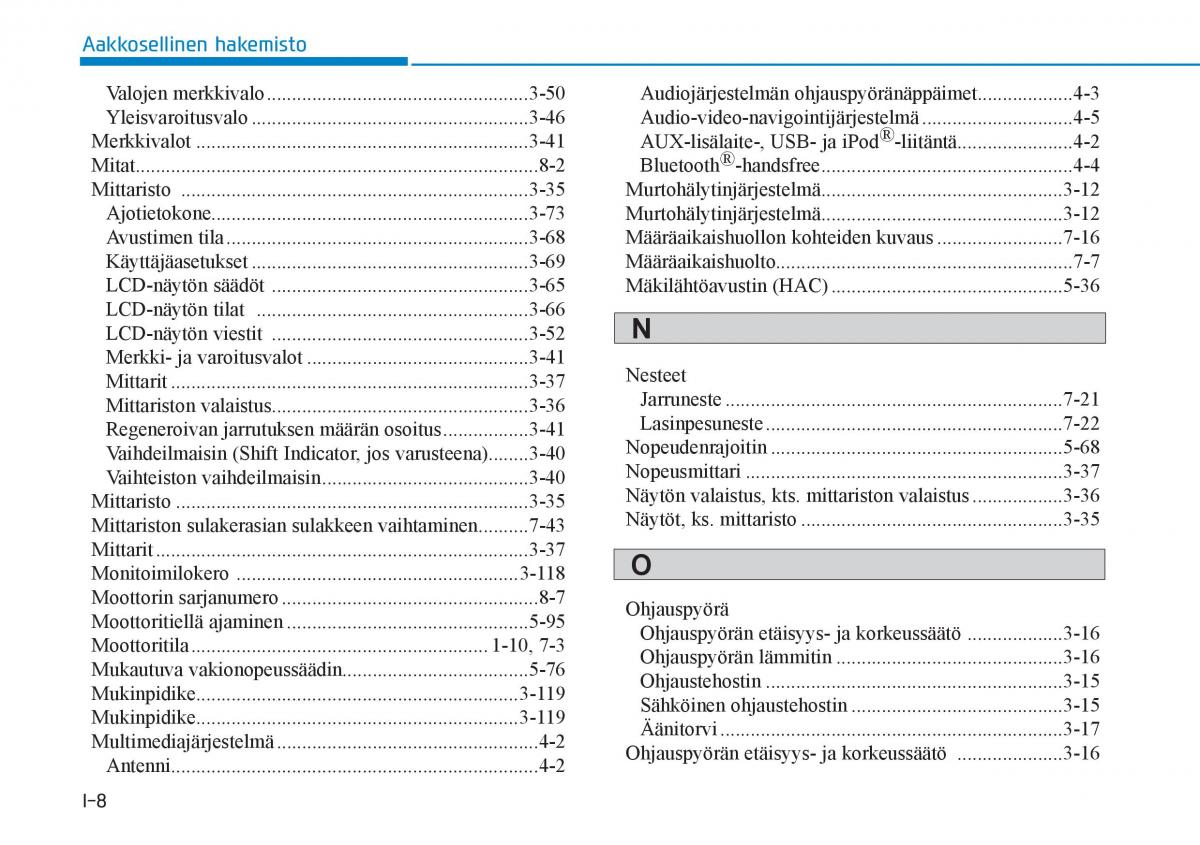 Hyundai Ioniq Electric omistajan kasikirja / page 560