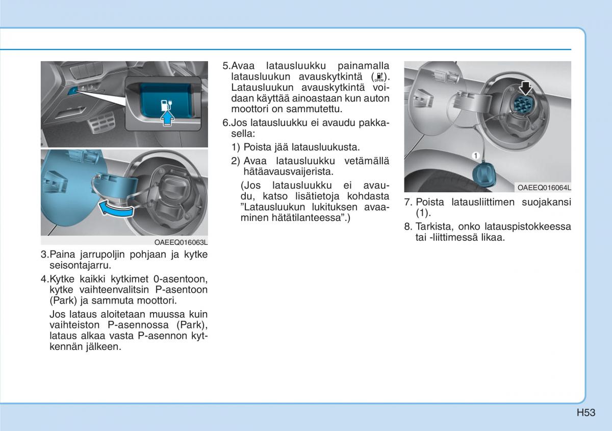 Hyundai Ioniq Electric omistajan kasikirja / page 60