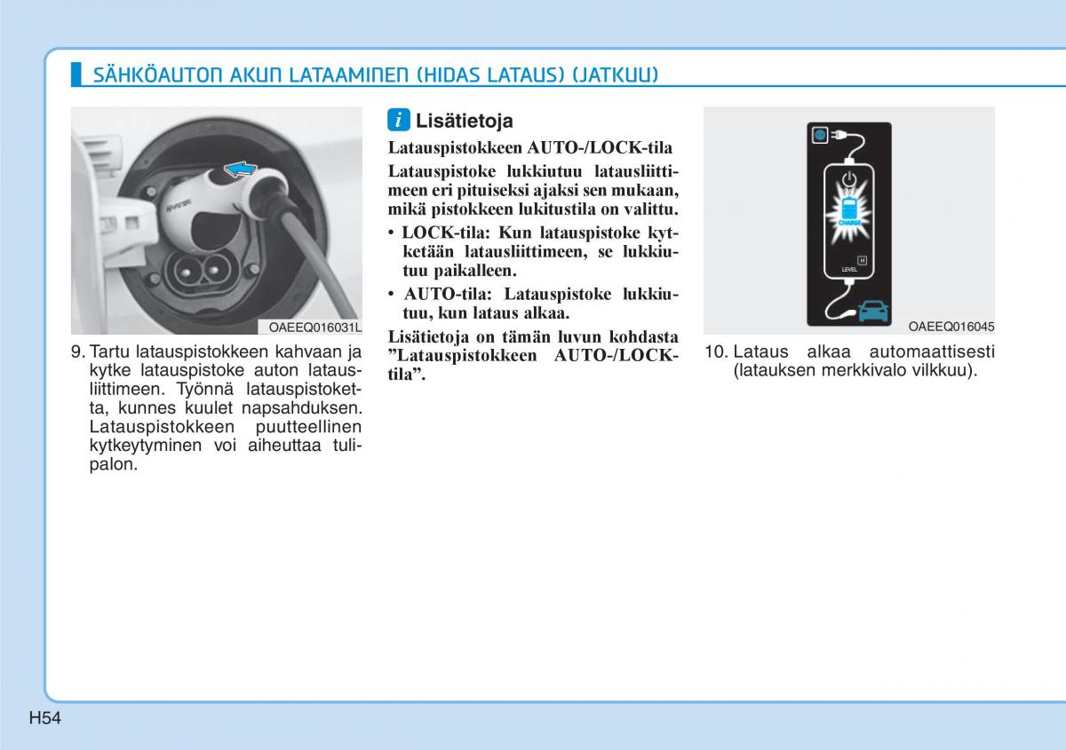 Hyundai Ioniq Electric omistajan kasikirja / page 61