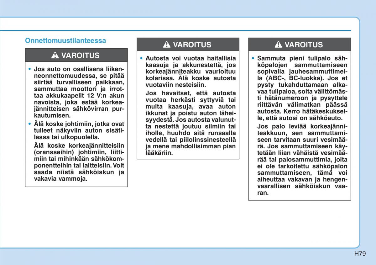 Hyundai Ioniq Electric omistajan kasikirja / page 86