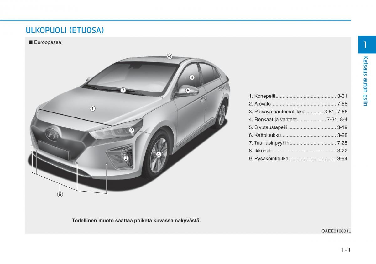 Hyundai Ioniq Electric omistajan kasikirja / page 91