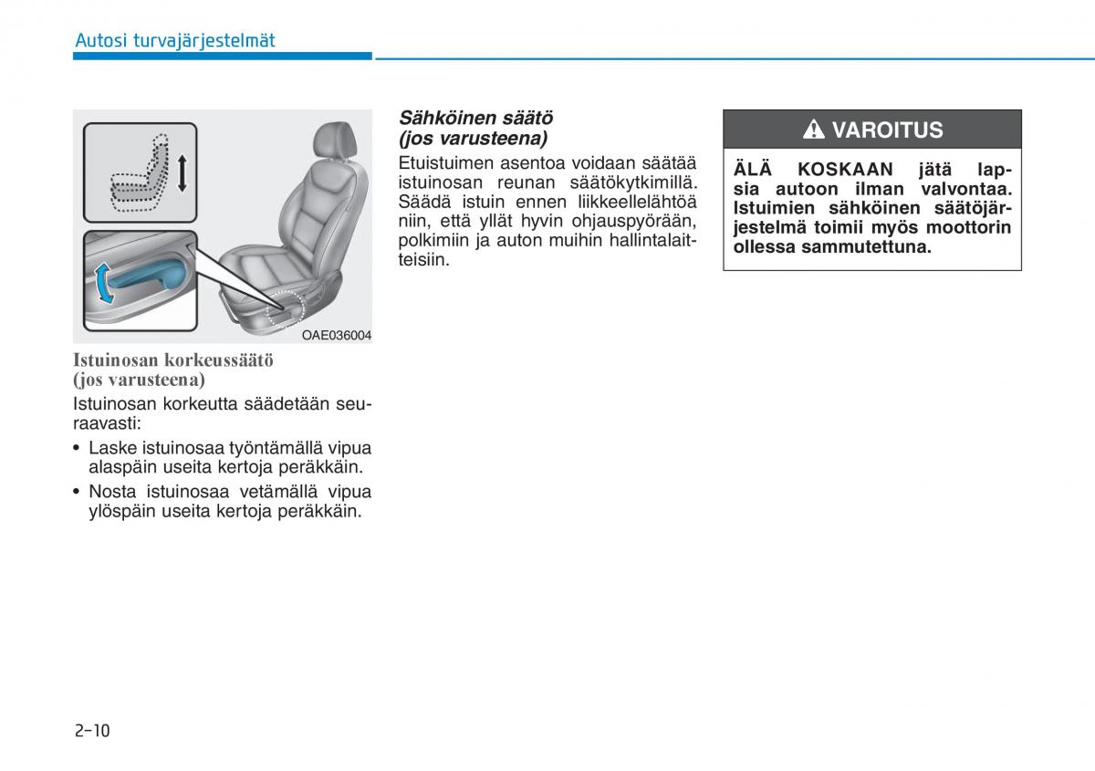 Hyundai Ioniq Electric omistajan kasikirja / page 108