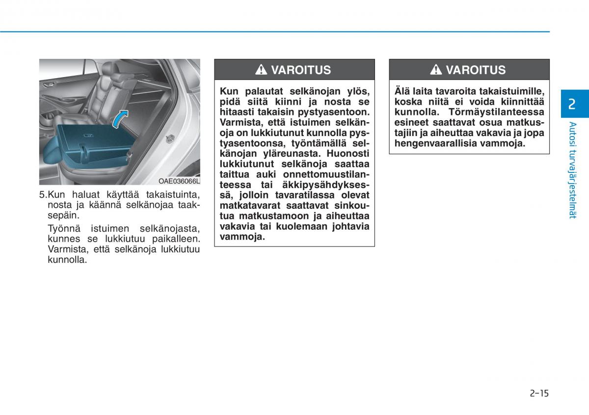 Hyundai Ioniq Electric omistajan kasikirja / page 113