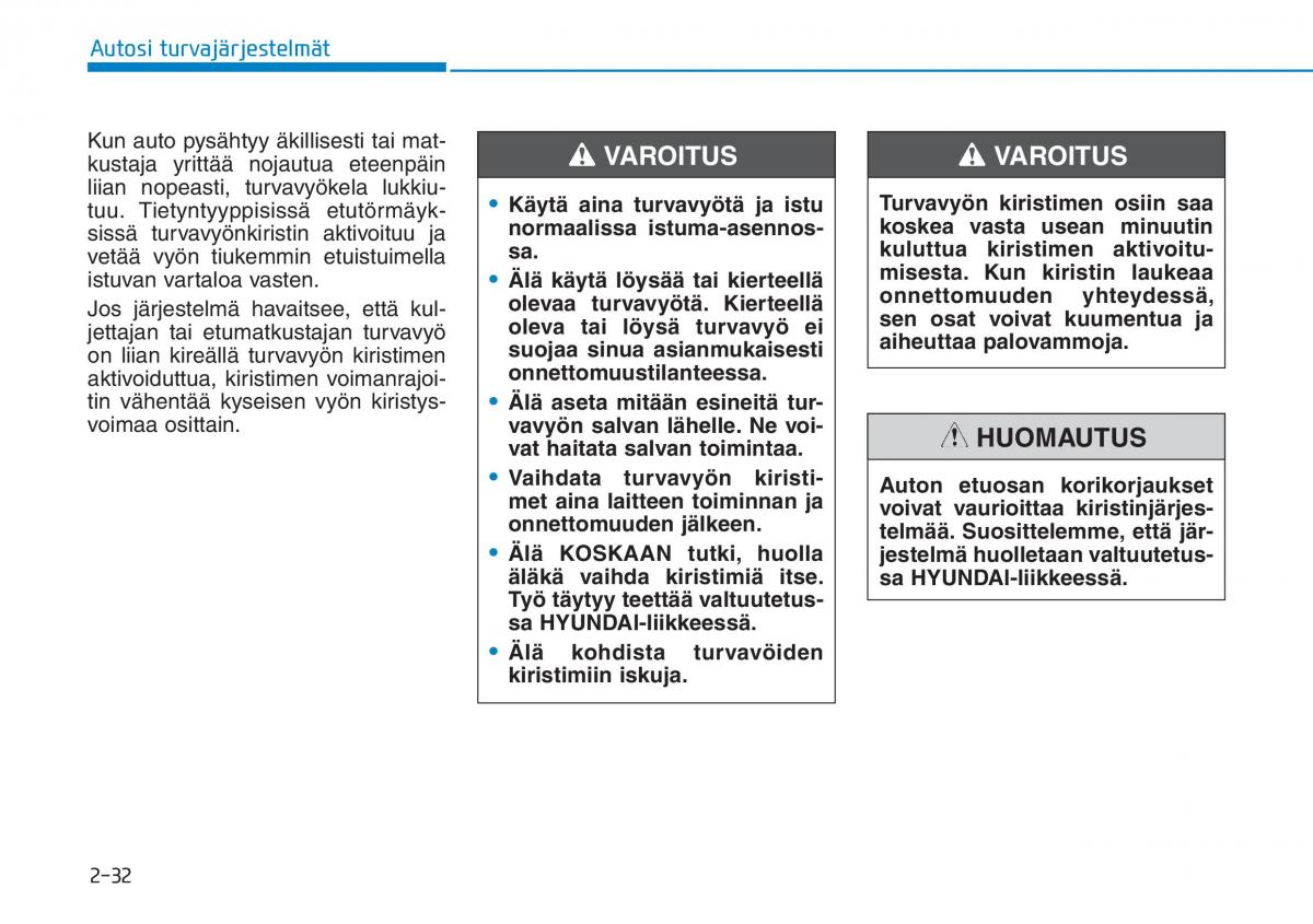 Hyundai Ioniq Electric omistajan kasikirja / page 130