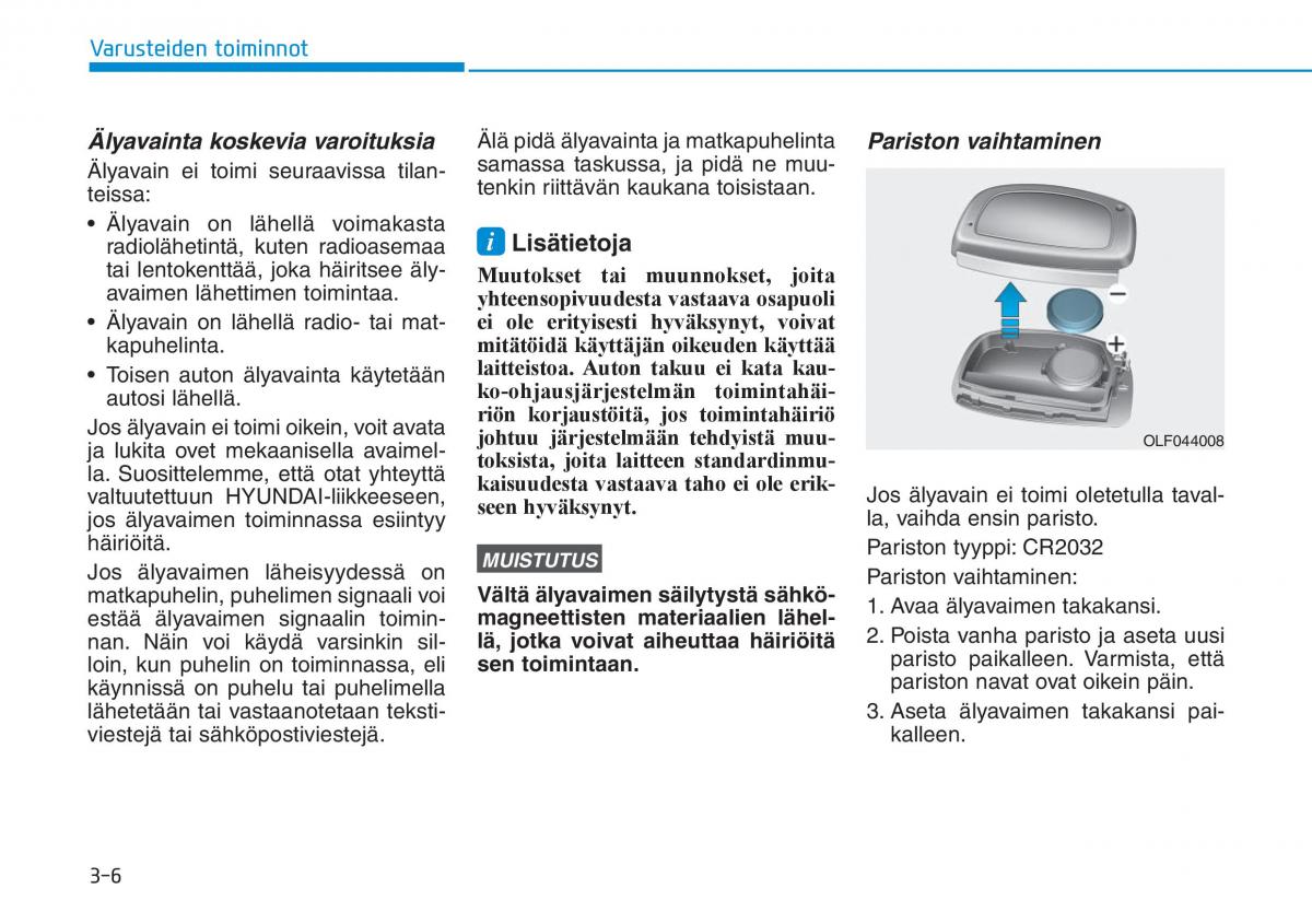 Hyundai Ioniq Electric omistajan kasikirja / page 175