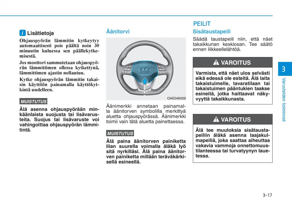 Hyundai Ioniq Electric omistajan kasikirja / page 186