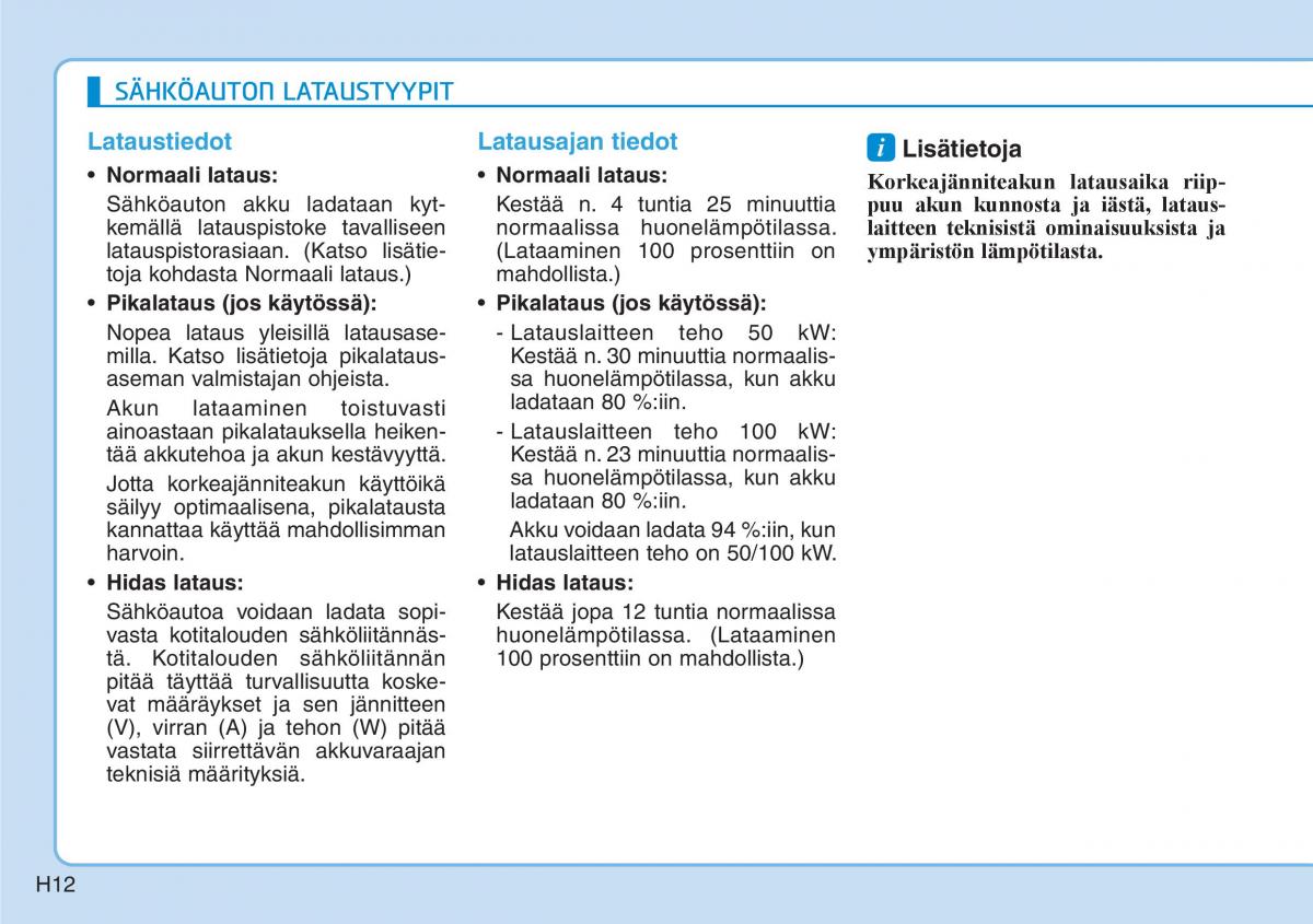 Hyundai Ioniq Electric omistajan kasikirja / page 19