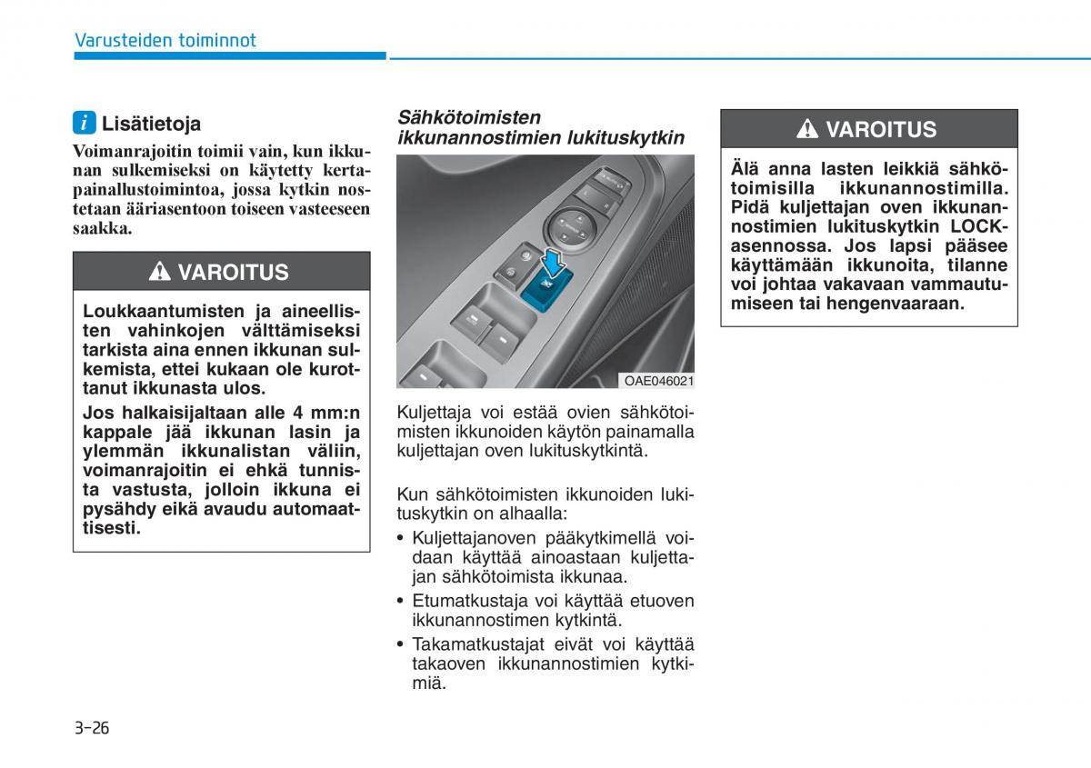 Hyundai Ioniq Electric omistajan kasikirja / page 195