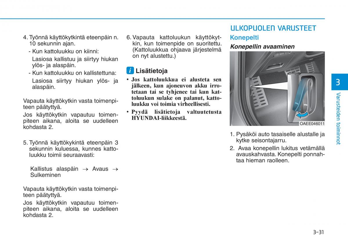 Hyundai Ioniq Electric omistajan kasikirja / page 200