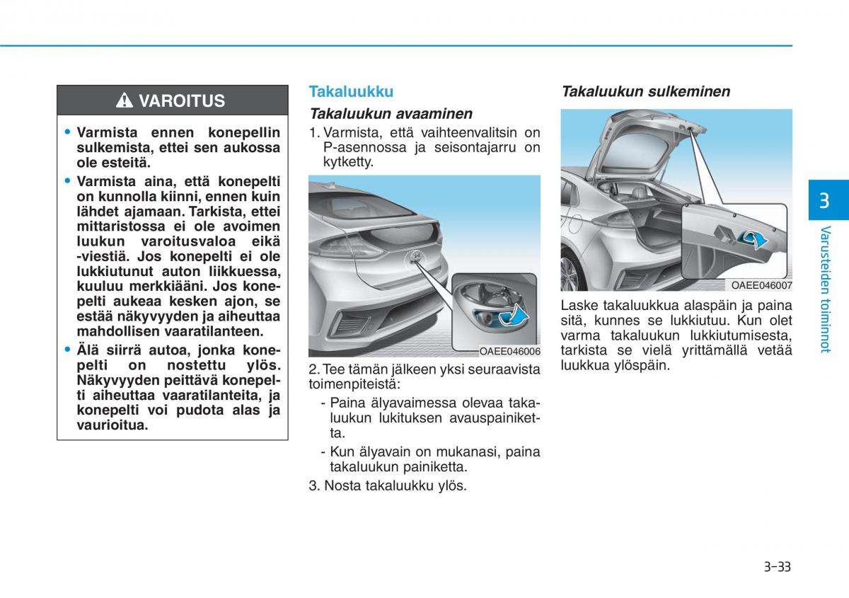 Hyundai Ioniq Electric omistajan kasikirja / page 202