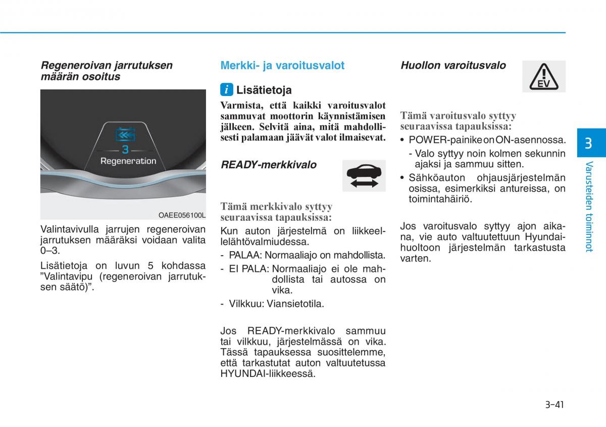 Hyundai Ioniq Electric omistajan kasikirja / page 210