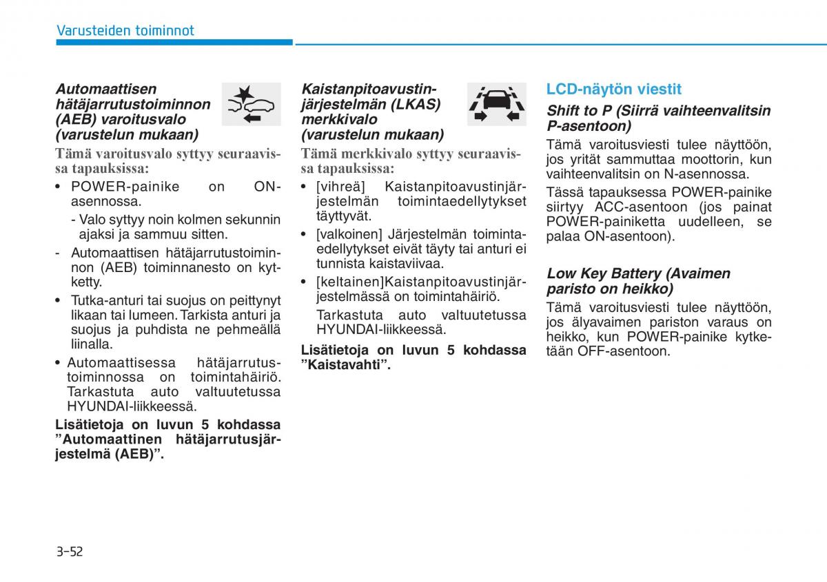 Hyundai Ioniq Electric omistajan kasikirja / page 221