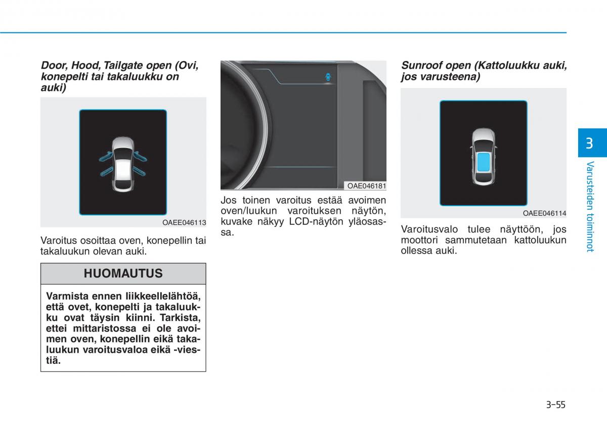 Hyundai Ioniq Electric omistajan kasikirja / page 224