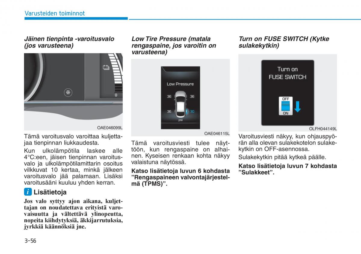 Hyundai Ioniq Electric omistajan kasikirja / page 225