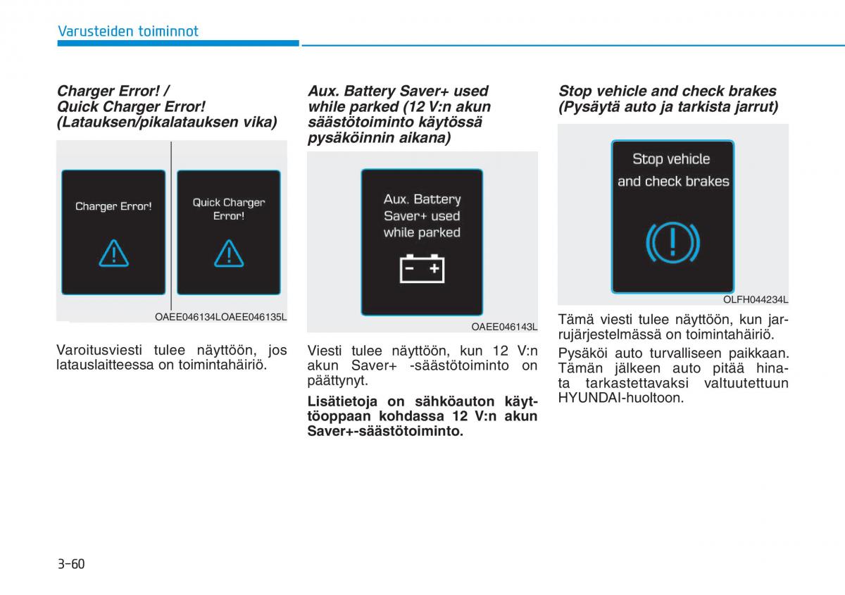 Hyundai Ioniq Electric omistajan kasikirja / page 229